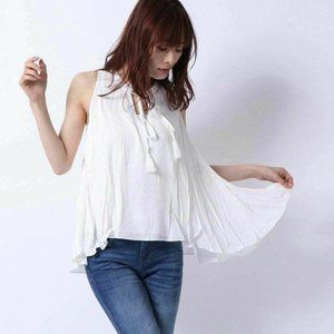 Guess Women's White Kira Convertible Gauze Top size XL